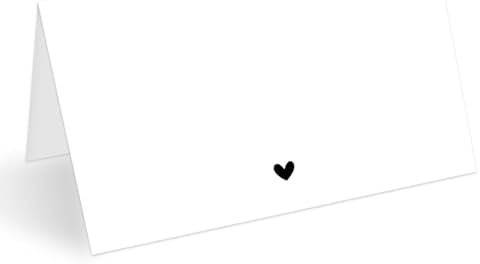 Black Heart Place Cards Set of 25 for Events
