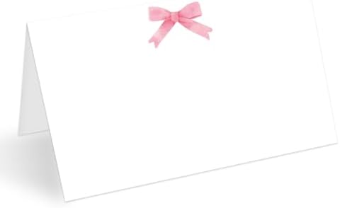 Pink Bow Place Cards Set of 25 for Wedding Reception