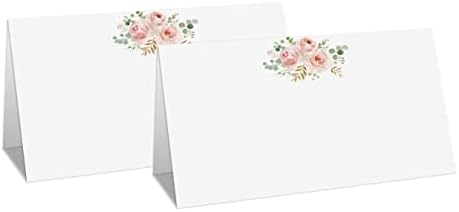 Boho Floral Blush Pink Place Cards 25 Pcs Set for Parties