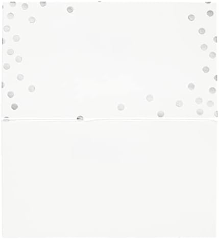 Best Paper Greetings 100 Pack Silver Foil Place Cards