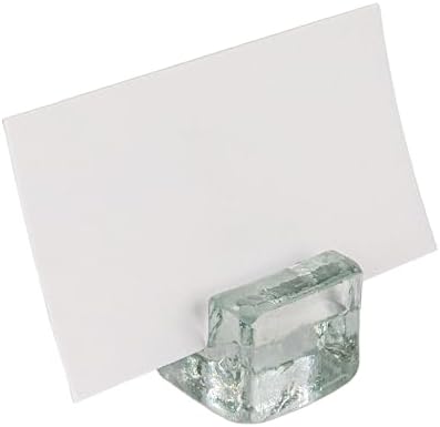 Creative Co-Op Clear Glass Cube Place Card Holders Set of 6