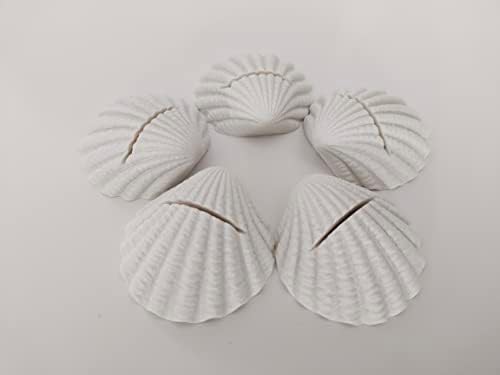 10 Pcs White Shell Table Card Holder for Events