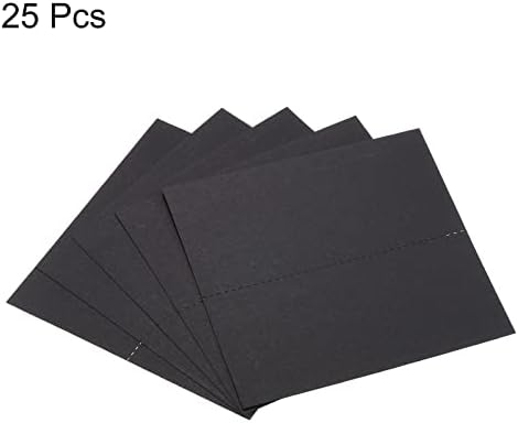 PATIKIL Table Name Place Cards 25Pcs Foldable Black