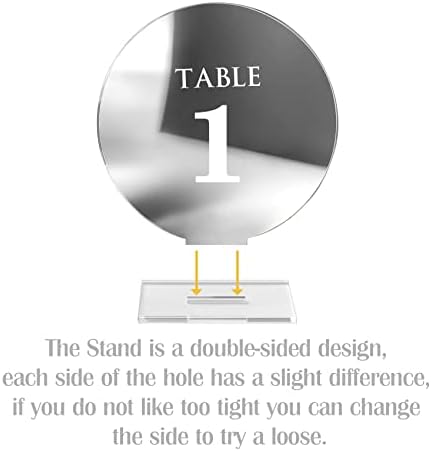 Mirror Gold Acrylic Table Numbers 1-15 with Stands