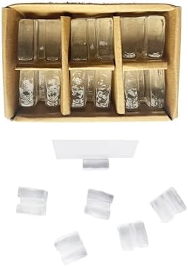Creative Co-Op Clear Glass Cube Place Card Holders Set of 6