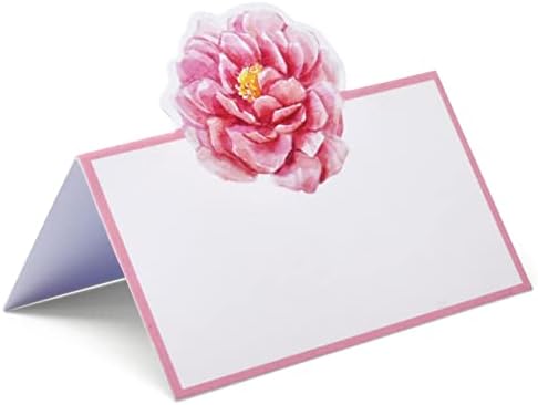 Gift Boutique 100 Pink Peony Flower Place Cards