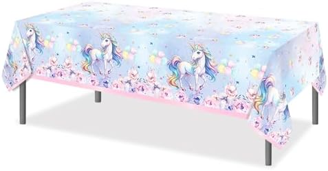 2 PCS Unicorn Disposable Tablecloth 86x51 Inches