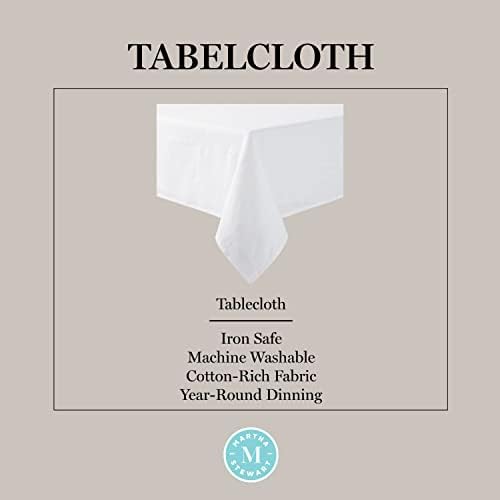 Martha Stewart Honeycomb Tablecloth 60x84 White