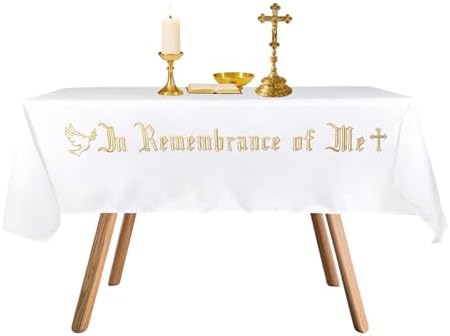 TALPGOD In Remembrance of Me Communion Tablecloth 882x52in