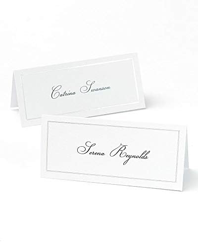 Platinum Foil Border Printable Place Cards 48 Count