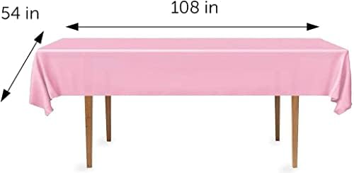 DecorRack 6-Pack Light Pink Tablecloths 54 x 108 Inch