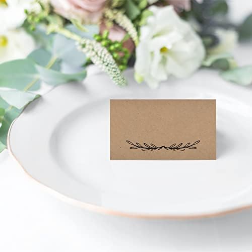 25 Rustic Kraft Tent Table Place Cards for Weddings and Events