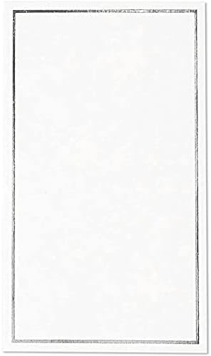 100 Pack Silver Foil Border Place Cards for Events
