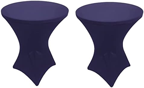 2 Pack Navy Blue Cocktail Highboy Tablecloths 36x42 Inches