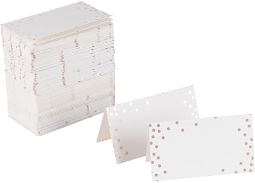 Best Paper Greetings 100 Pack Wedding Place Cards Rose Gold Foil