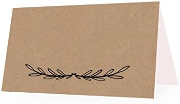 25 Rustic Kraft Tent Table Place Cards for Weddings and Events