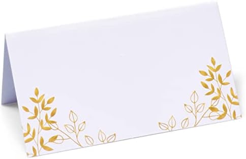 Gift Boutique 100 Pack Gold Leaf Place Cards