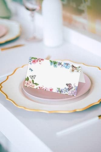 Butterfly Floral Place Cards Editable Pack of 25