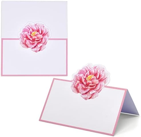 Gift Boutique 100 Pink Peony Flower Place Cards