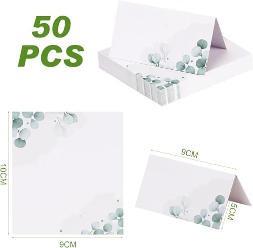 Arcjunys Table Place Cards 50 Pcs Leaf Design
