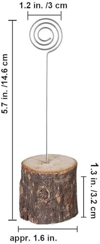 WOHENI 10Pcs Rustic Wood Place Card Holders