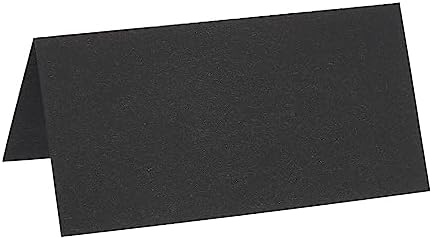 PATIKIL Table Name Place Cards 25Pcs Foldable Black