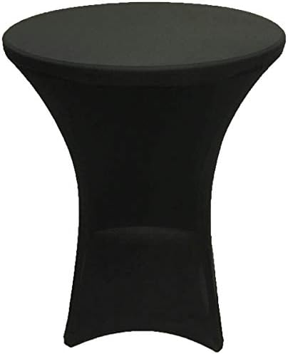 Black 36x42 Inch Cocktail Highboy Tablecloth
