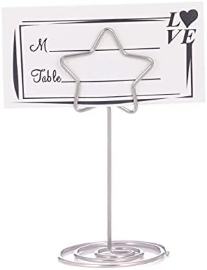12pcs Table Number Stands 335 inch Place Card Holders with Star Shaped Design
