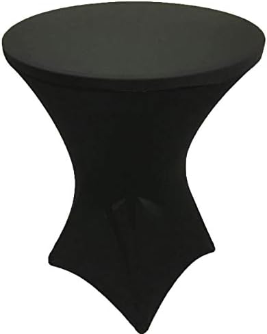Black 36x42 Inch Cocktail Highboy Tablecloth