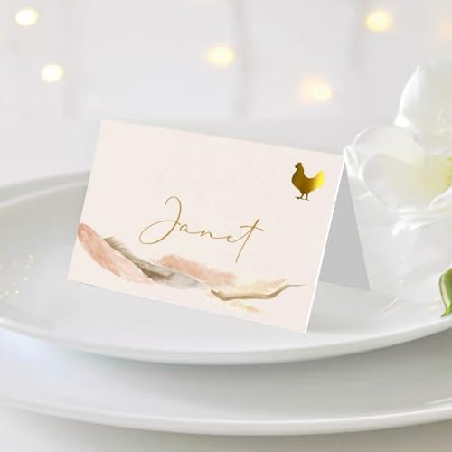 50 Sheets Meal Choice Stickers Gold for Wedding Place Cards