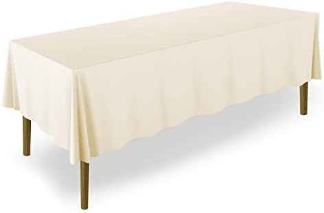 Lanns Linens Ivory Tablecloths 70x120 Inches 10 Pack