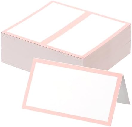 PATIKIL 50Pcs Light Pink Table Place Cards