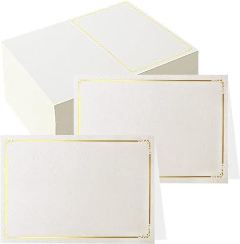 PECULA 70 Pcs Gold Foil Place Cards for Wedding and Events