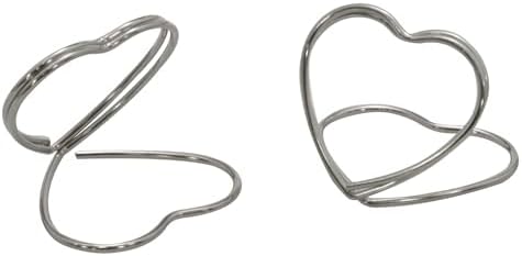 Haidong Heart Shape Place Card Holder 12PCS Silver Wedding Table Numbers