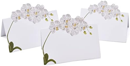 Gift Boutique 100 Pack White Orchid Place Cards
