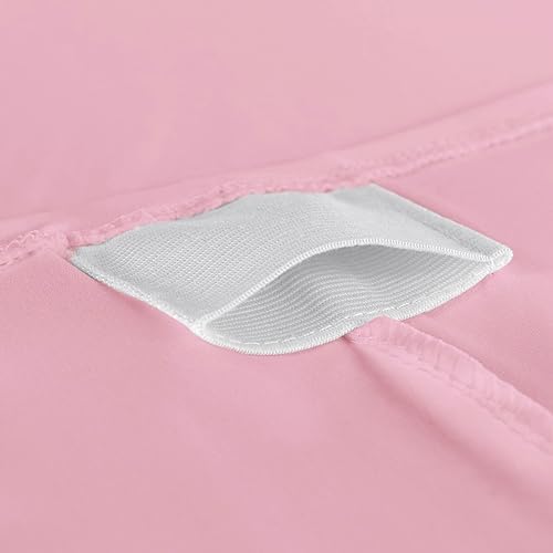 2 Pack 8FT Pink Spandex Tablecloth for Rectangular Tables