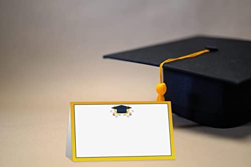 Gihyan Table Place Cards Graduation Party 25Pcs Set Gold Balloons Cap Design