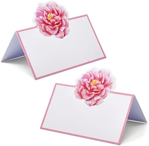 Gift Boutique 100 Pink Peony Flower Place Cards
