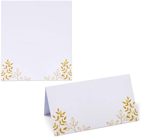 Gift Boutique 100 Pack Gold Leaf Place Cards