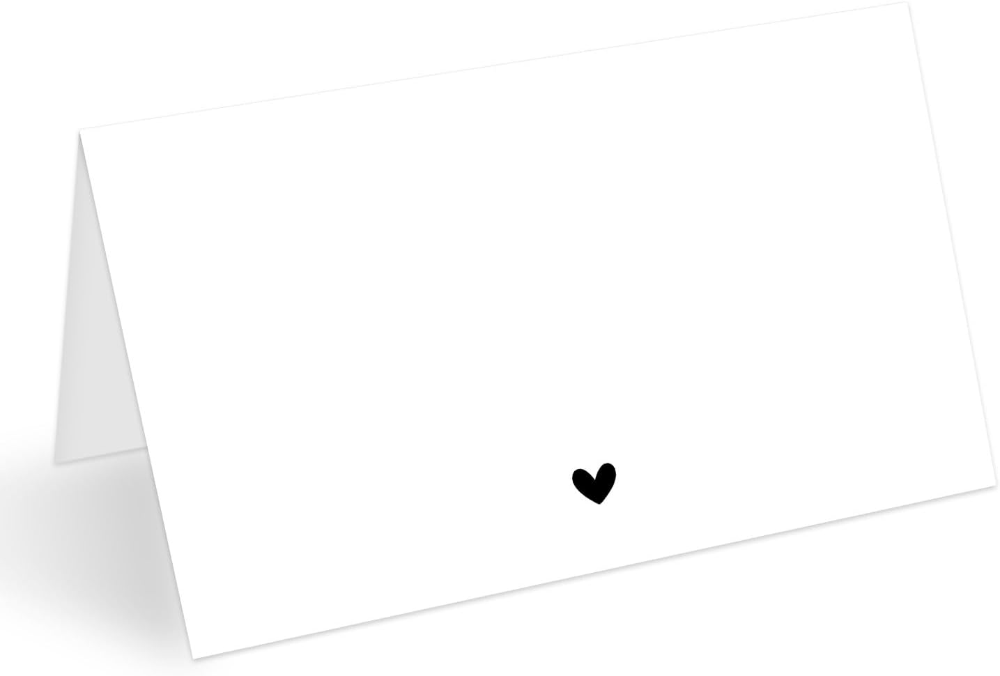 Black Heart Place Cards Set of 25 for Events