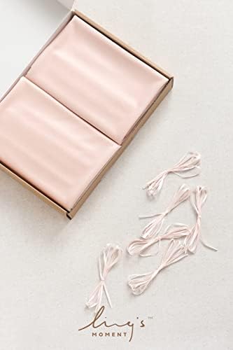 Lings Moment 6-Pack Blush Pink Table Runners with Silver Sparkle
