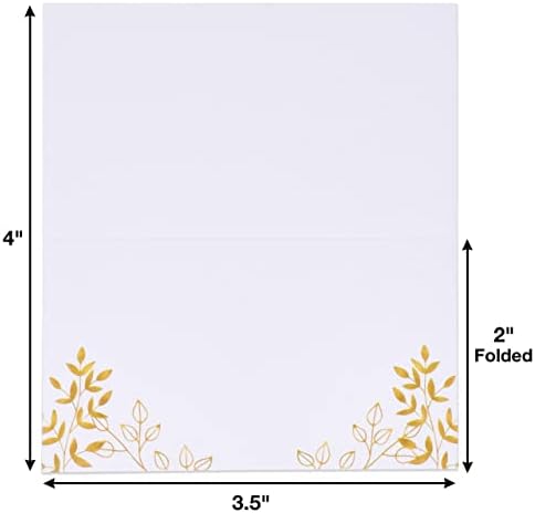Gift Boutique 100 Pack Gold Leaf Place Cards