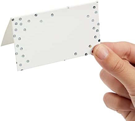 Best Paper Greetings 100 Pack Silver Foil Place Cards