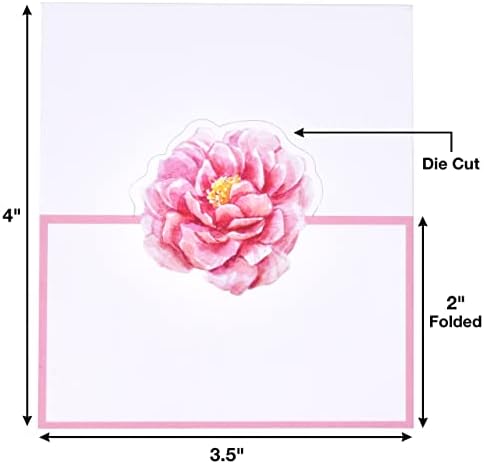 Gift Boutique 100 Pink Peony Flower Place Cards