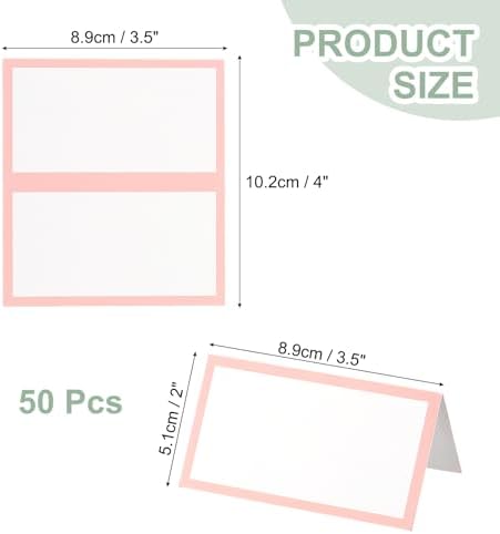 PATIKIL 50Pcs Light Pink Table Place Cards