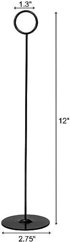 Tosnail 12 Pack 12 Inch Tall Table Number Holders Black