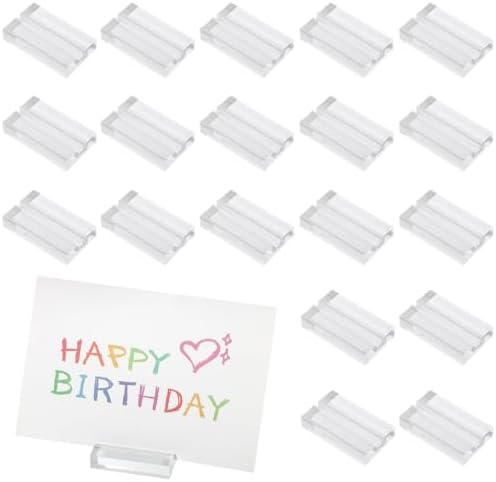 Lnrueg 24 Pcs Acrylic Place Card Holders