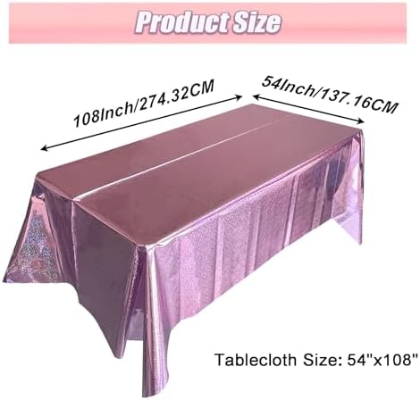 LabZhang 2 Pack Iridescent Pink Tablecloths