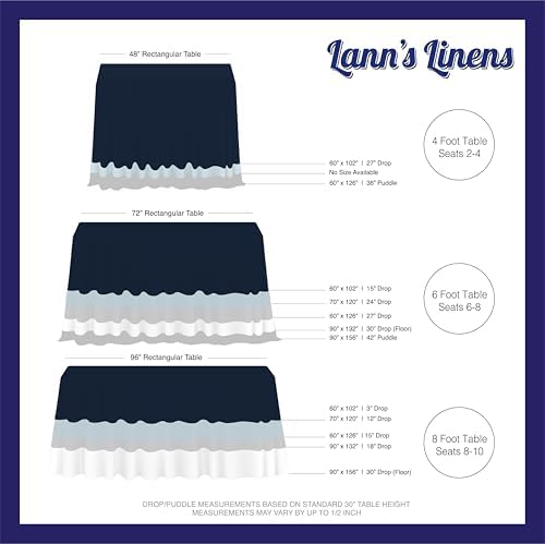 Lanns Linens Ivory Tablecloths 70x120 Inches 10 Pack