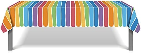 2 PCS Rainbow Disposable Tablecloths for Parties